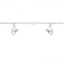Galaxy Lighting 70221-4-2L WH - 4' Two Light Halogen Track Kit - White